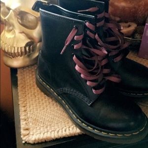 Black leather Dr.Marten boots